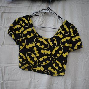 Batman symbol crop top